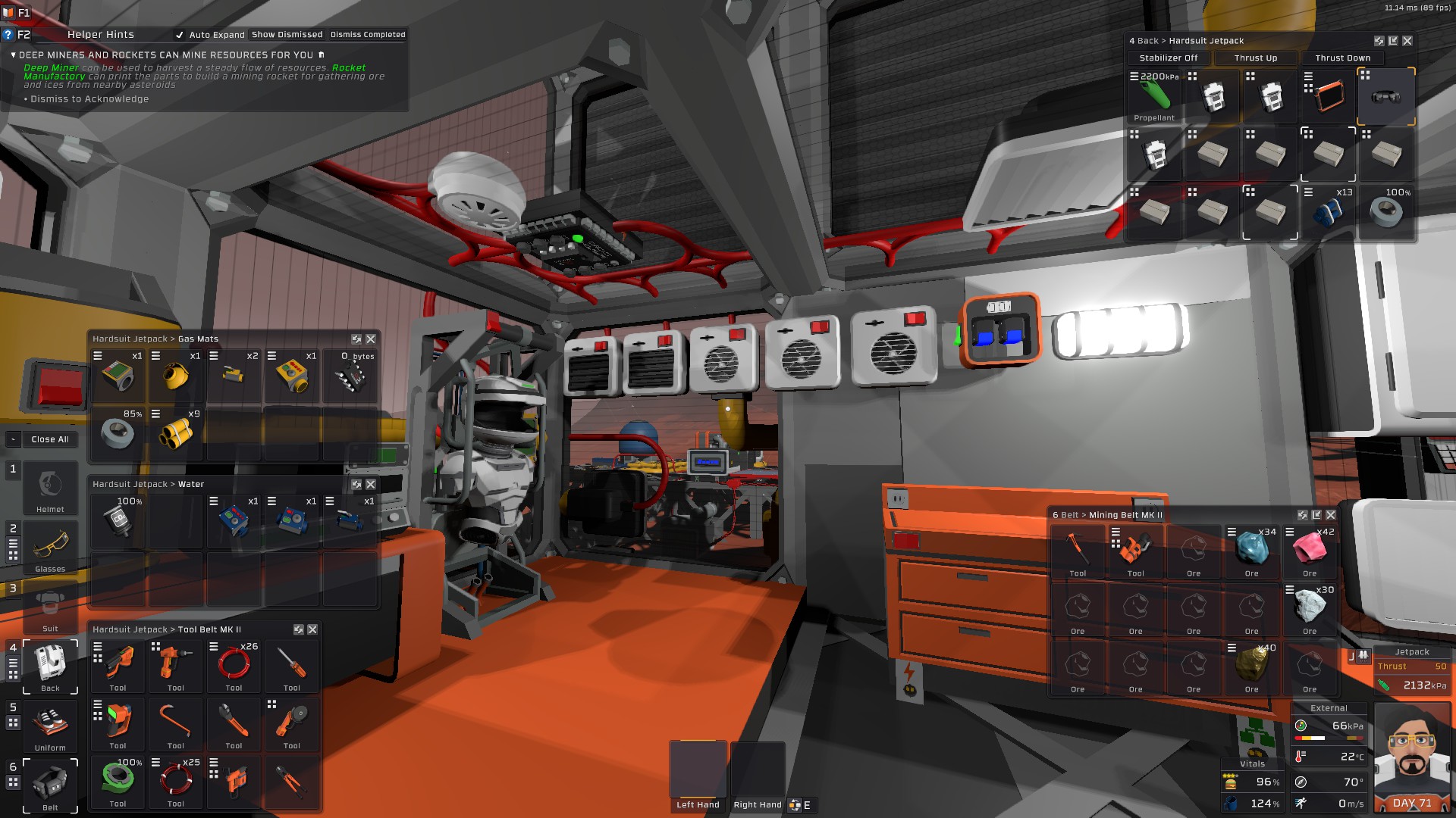 Wall heaters and cooling setup