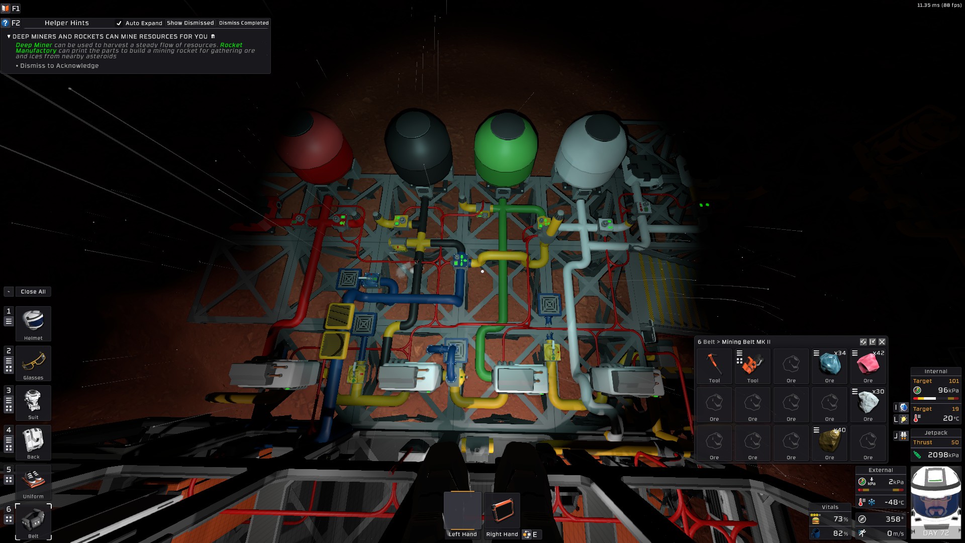 Main atmospherics processing and storage